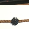 Macrame bracelet with jet